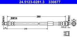 Fren Hortumu Arka Bütün Mod 1 Ucu Dişi 280 mm