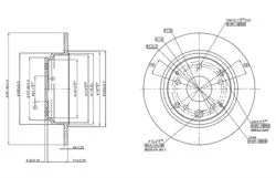 Fren Disk Arka Düz 282-5 (Honda: Accord 03-08 / Honda: S2000 00 -)