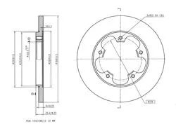 Fren Disk Arka Düz 308-5 (Ford: Transit V363 13 -) Tek Teker
