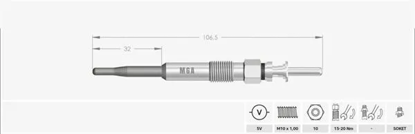Kızdırma Bujisi (BMW M47n-M47n2-M57n-M57n2 / E46-E87-E90-E91-E92-E93-E60-E61-E63-E64-E65-E66-X3 E83-X5 E53-X5 E70-X6 E71)