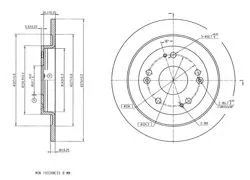 Disk Fren Arka Düz (276-5) (Honda: Civic 2012 >)