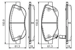 Balata Fren Ön-(Ikazlı)-(Toyota Toyota Avensis 09 / 13 2.2 D4d / Verso 10 / 13 2.2 D4d)