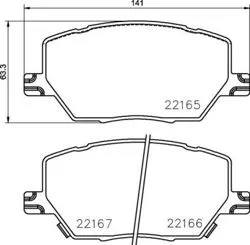 Fren Balatası Ön-(Fiat: 500×1.4 / 1.6 / 2.0 2017 > / Jeep: Renegade Suv 1.4 / 1.6 / 2.0 4×4 /)