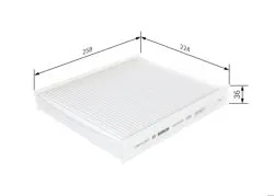 Polen Filtresi-Karbonsuz-254X224x36 (VW Polo 10-14 Skoda Rapid 12 -)