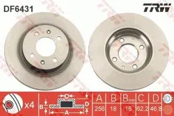 Fren Diski Ön Havalı (256-4)-(Hyundai i20 08 / 12 / i20 08-15 1.2) Kalınlık 18mm