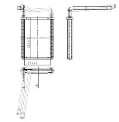 Kalorifer Radyatörü-(Brazing)-(Hyundai: Era 1.4-1.6-1.5Crdı 05 > 10) 152.5×222×16
