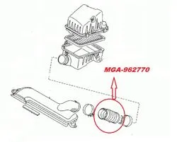 Hortum Hava Filtre Giriş-(Mazda: 626 98 > 02) (Düz Tip)