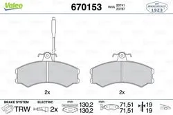 Fren Balatası Ön Alfa Romeo Ar6 85-89 Auverland A3 87-96 Citroen C25 81-94 Fiat Ducato 10 81-90