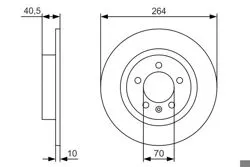 Fren Diski 0986479715 (Opel Corsa D 1.6 Turbo 1.7Cdtı 06-/ Corsa D 1.4 12 -)