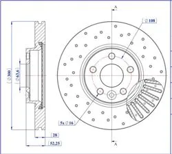 Fren Disk Ön 300-5 (Ford: Galaxy II Mondeo 07-15 / Volvo: S60 V60 10 -) Performans /