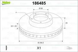 Fren Diski Ön Havalı (257-4)-(Nissan Primera-P11 96 / 02 / Primera-P10 90 / 96 / Almera 00 /)