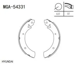 Kampana Balata H-100 94-06 Ssangyong Rexton Actyon Musso