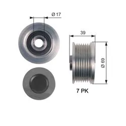 Alternatör Kasnağı-(Nissan: Navara 05-11 / Pathfinder 05-11 / D23 Skystar 03-2.5 DCI)