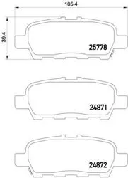 Fren Balatası Arka Nissan Qashqai J10 07-13 Xtrail T30 00-/ Xtrail T31 07-13 Parthfınder 13-/ Koleos 08-/ Juke 10-/ Suzuki Grand Vıt