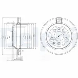 Arka Fren Diski-330X285×130 (VW Touareg 03-07 Audi Q7 07-09 Porsche Cayenne 03 -)