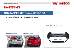 Tampon Seti Arka VW Golf 7.5 Gtı (13-17 Golf 7 İçin Uyumludur)