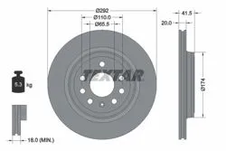Fren Diski Opel Vectra C 292mm Havalı Arka