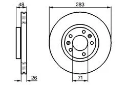 Fren Diski Peugeot 407 / 508 / 607 283mm Takım Arka