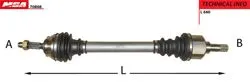 Aks Sol Peugeot: 301 Citroen C-Elyzee 1.6 HDI (21×24×655mm)