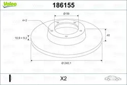 Fren Diski Ön Düz 240.5 mm-(Fiat: Tempra / Tipo / Doğan SLX 2000)
