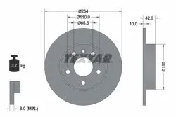 Fren Diski Opel Astra G / H / Combo C / Zafira A / B (5 Bijon) 264mm Arka