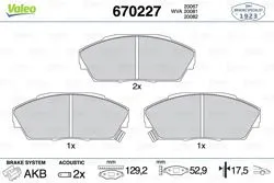Fren Balatası Ön-Honda: Accord 1986 1989 2.0 Integra 1990 1996