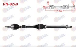 Renault Clio 5 2019- 1.3 tCe Sağ Aks Komple Yerli Marka