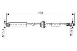 Fren Hortumu Arka 418 mm (S40-V50) (04 -) (Ş.G)