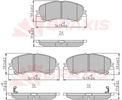 Ön Fren Balatası Nissan Qashqai J11 Kasa 2013-> Xtrail 2014-> Renault Kadjar 2015->