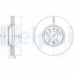 Fren Diski Ön Havalı 304 mm (Fiat: Scudo 1.6 JTD 2.0Jtd / Citroen: C5 Jumpy 1.6 HDI 2.0 HDI)