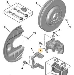Citroen C5 2008-2015 Arka Fren Kaliperi SAĞ KRAFTWOLL Marka