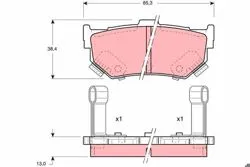 Fren Balatası Arka Honda Prelude II 2.0 87-92 Suzuki Cultus II 1.3 89-01