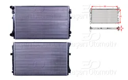 Su Radyatörü Mekanik Mt-At 650X395 mm VW Golf7 Touran 1.4 TSI 1.6 TDI Tiguan Passat Golf7 Skoda Octavia 3 A3 1.0 TFSI 1.2 TFSI 1.4 TFSI 2.0 TDI 12 >