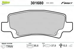 Fren Balatası Arka Toyota Corolla 1.4 D4d 1.4 1.6 VVTI 02-07