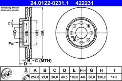 Fren Diski Opel Corsa D / E (Küçük Tip) 257mm Takım Ön