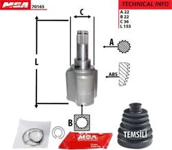 Aks Kafası İç Sol Kit Koruk Mafsallı Lale Fiat: Albea 1.3 02-06