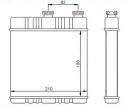 Kalorifer Radyatörü Mekanik (Opel: Astra G Zafira) Beher 180×210×34