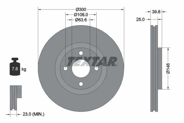 Ford Ecosport  Fren Disk Takımı TEXTAR Marka
                                Takım