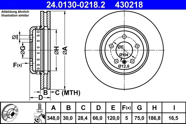 Fren Diski Ön Bmwf06-F10-F11-F18-F12-F13 Xd-Dx 2009-2018 (5,25-5,30) (Perçinli Aluminyum Göbek)