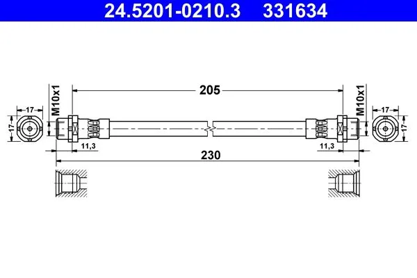 Fren Hortumu E-70 / 71 / 72 F-15 / 16 / 85 / 86 Arka Sol