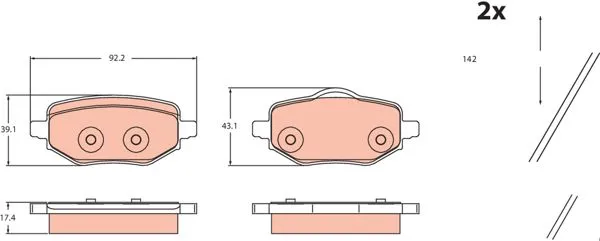 Opel Corsa F-C4-2008 Arka Fren Balatası 1680301680