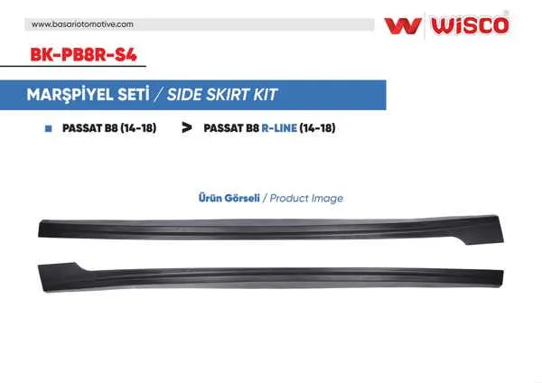 Marşpiyel Seti (Enjeksıyon Uretımı 1. Kalıte) VW Passat B8 R-Line 14-18 , B8.5 RLine 19-22