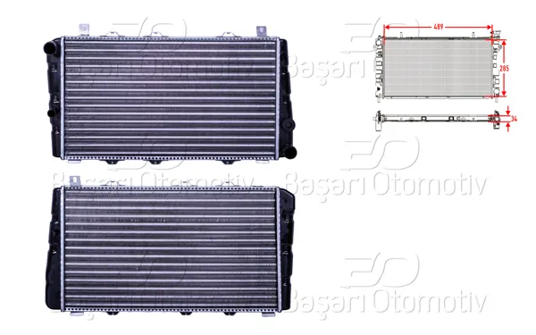 Su Radyatörü Mekanik Mt 489X285x34 Skoda Favorit Felicia 93 >