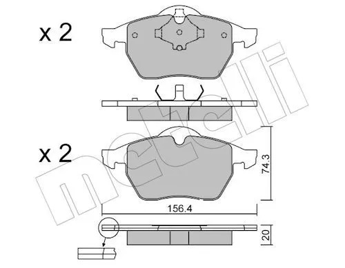 Ön Fren Balatası-Kablosuz (VW Golf 98-06 Polo 05-10 Audi A3 97-03 Seat Leon 00-06)