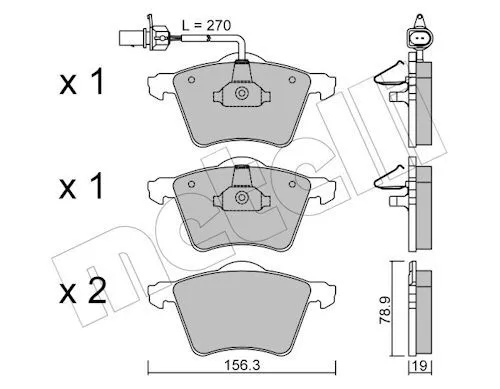 Ön Fren Balatası-(VW Sharan 01-10 Seat Alhambra 01-10)