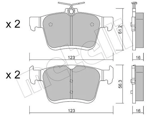 Arka Fren Balatası VW Golf 13-Passat 14-Audi A3 12-Seat Leon 13-Skoda Superb 15 -