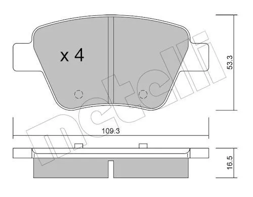 Arka Fren Balatası-(VW Caddy 11-15 Golf 09-13 Passat 13-15 Seat Leon 06-13 Skoda Octavia 09-13)