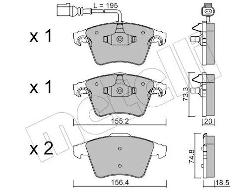 Ön Fren Balatası Kablolu-(VW Transporter 03-19)