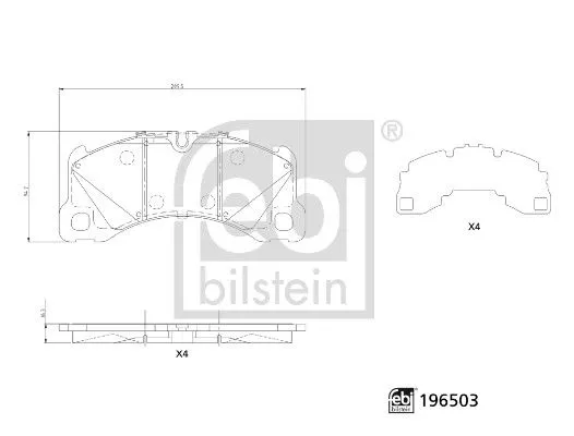 Ön Fren Balatası-16.3mm Porsche