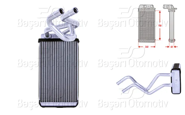 Kalorifer Radyatörü Brazing 245X147 mm Nissan Murano 1 3.5 4X4 Np300 Navara 2.5 DCI 3.0 DCI Pathfinder 3 2.5 DCI 3.0 4.0 4Wd 03 >